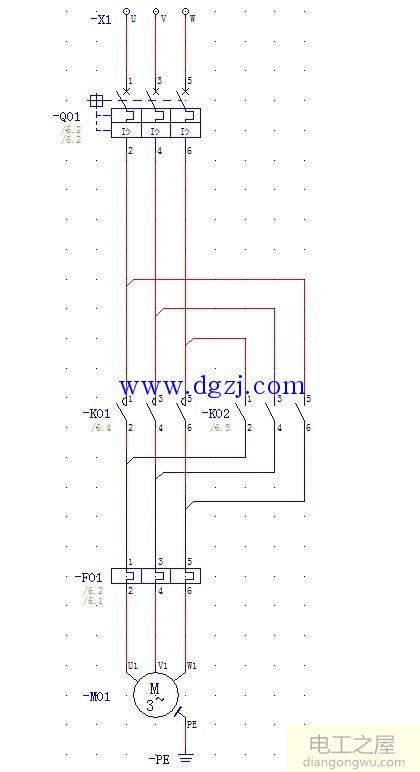 三相電機(jī)正反轉(zhuǎn)控制接線圖原理