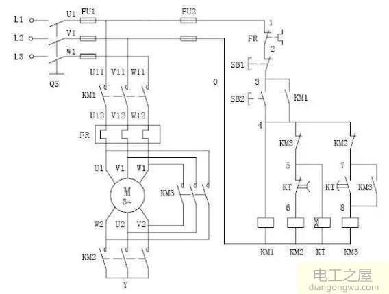 三相電機如何把星型連接改為三角形連接