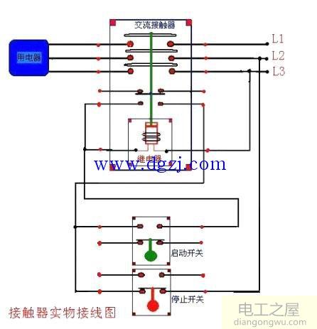 電動機(jī)直接啟動一次電路和二次電路圖