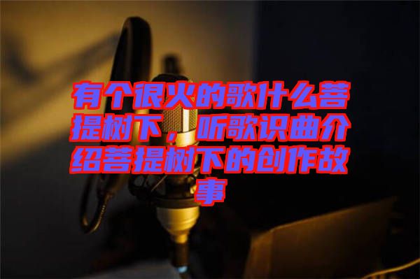 有個(gè)很火的歌什么菩提樹下，聽歌識(shí)曲介紹菩提樹下的創(chuàng)作故事