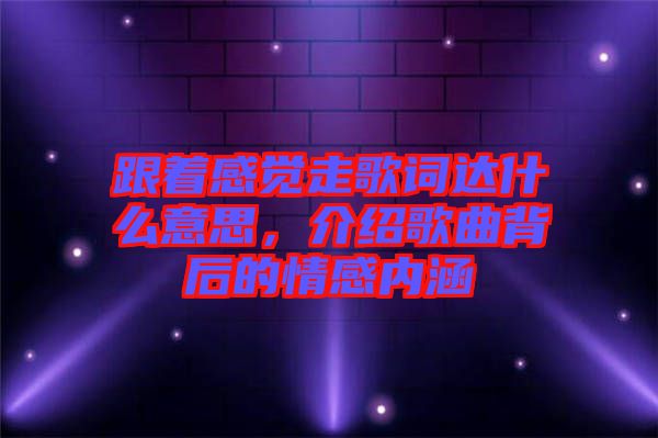 跟著感覺走歌詞達(dá)什么意思，介紹歌曲背后的情感內(nèi)涵