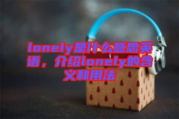 lonely是什么意思英語，介紹lonely的含義和用法