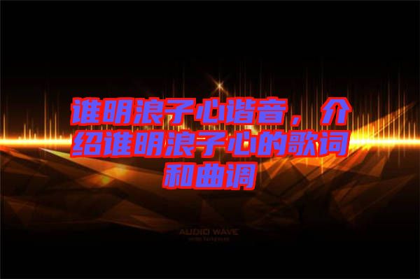 誰明浪子心諧音，介紹誰明浪子心的歌詞和曲調(diào)