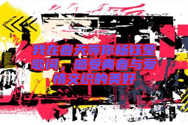 我在春天等你楊鈺瑩歌詞，感受青春與愛(ài)情交織的美好