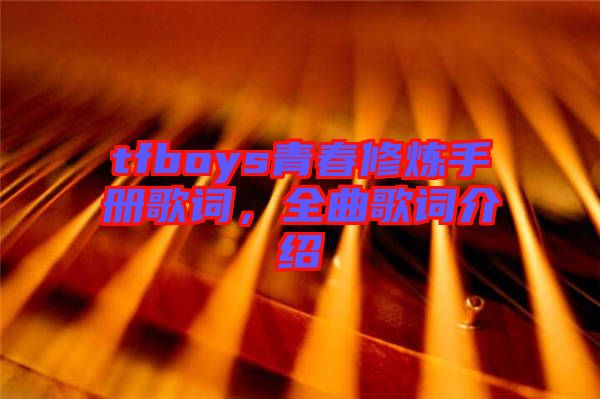 tfboys青春修煉手冊(cè)歌詞，全曲歌詞介紹