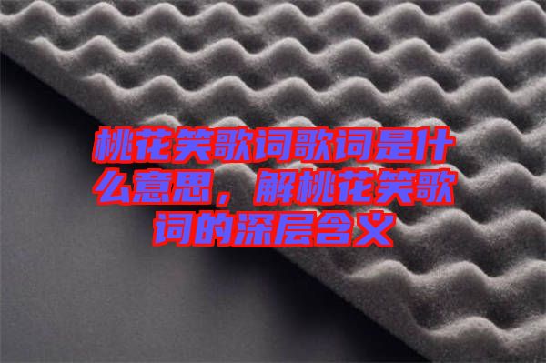 桃花笑歌詞歌詞是什么意思，解桃花笑歌詞的深層含義