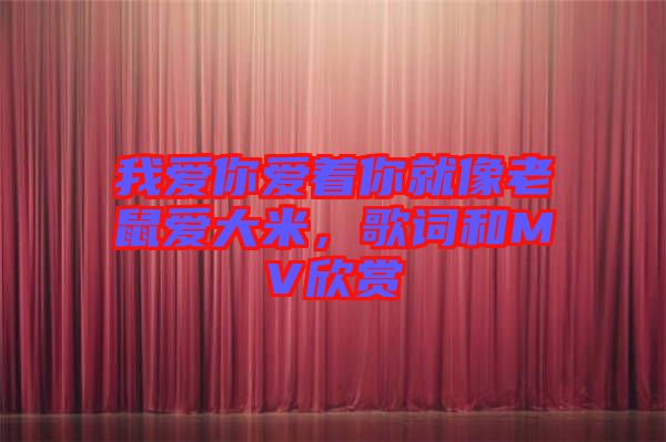 我愛你愛著你就像老鼠愛大米，歌詞和MV欣賞