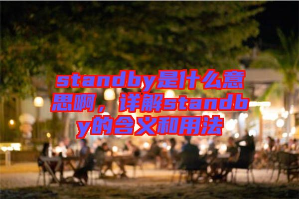 standby是什么意思啊，詳解standby的含義和用法