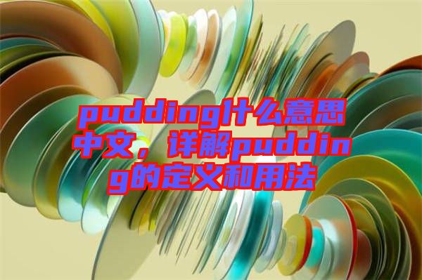 pudding什么意思中文，詳解pudding的定義和用法