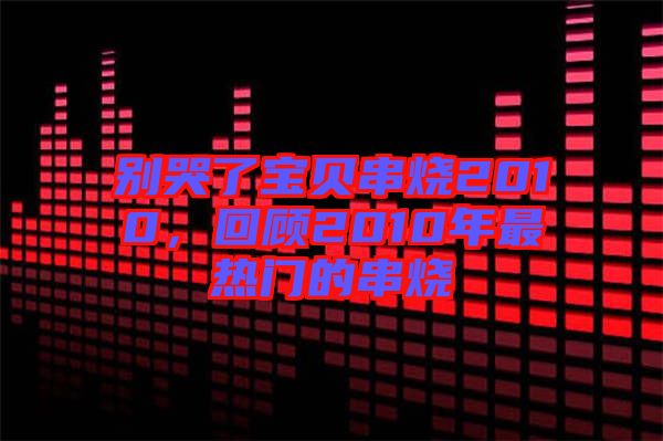 別哭了寶貝串燒2010，回顧2010年最熱門的串燒