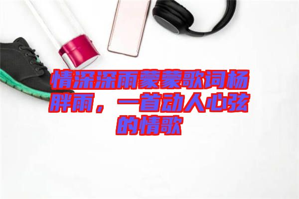 情深深雨蒙蒙歌詞楊胖雨，一首動(dòng)人心弦的情歌