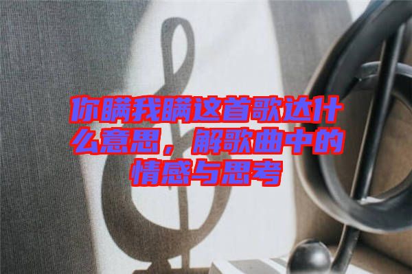 你瞞我瞞這首歌達(dá)什么意思，解歌曲中的情感與思考