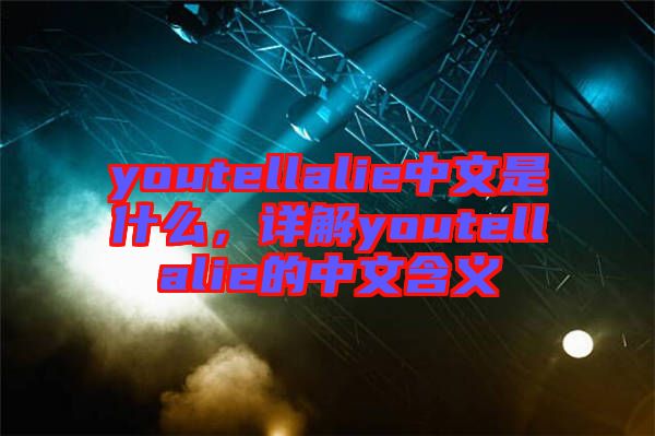 youtellalie中文是什么，詳解youtellalie的中文含義