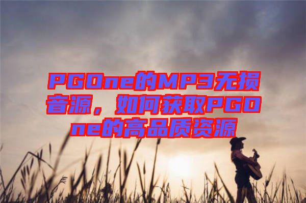 PGOne的MP3無損音源，如何獲取PGOne的高品質資源