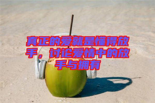 真正的愛(ài)就是懂得放手，討論愛(ài)情中的放手與擁有