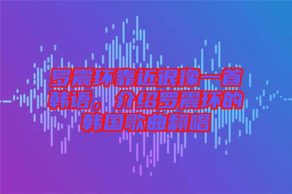 羅震環(huán)靠近很像一首韓語，介紹羅震環(huán)的韓國歌曲翻唱