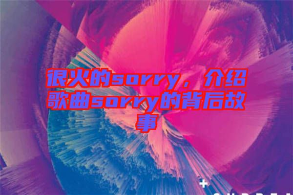 很火的sorry，介紹歌曲sorry的背后故事