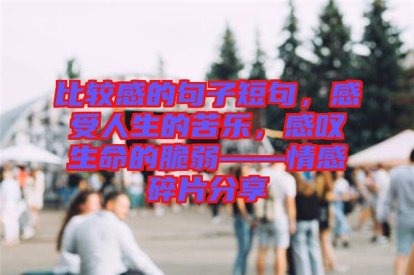 比較感的句子短句，感受人生的苦樂，感嘆生命的脆弱——情感碎片分享