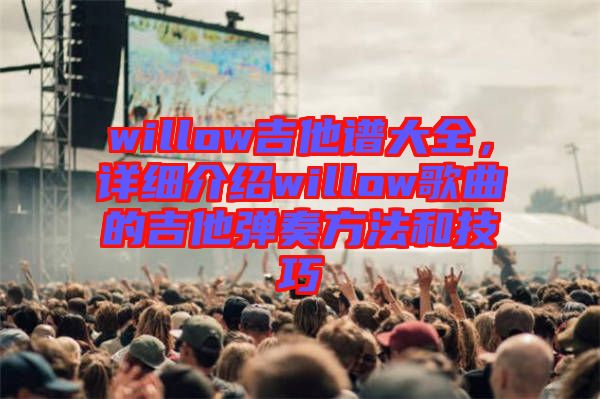 willow吉他譜大全，詳細介紹willow歌曲的吉他彈奏方法和技巧