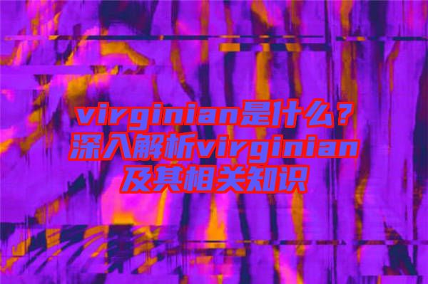 virginian是什么？深入解析virginian及其相關(guān)知識(shí)