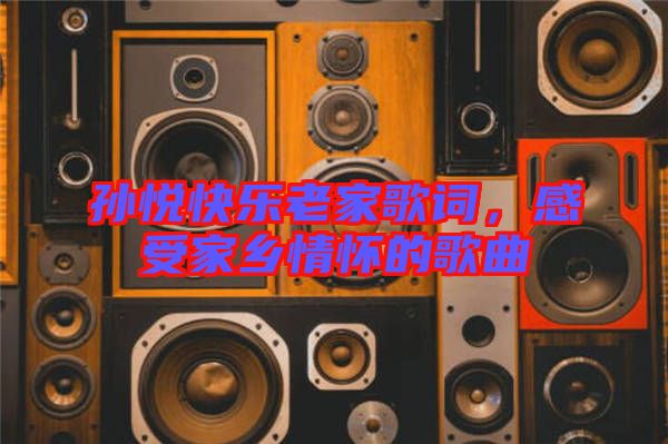 孫悅快樂老家歌詞，感受家鄉(xiāng)情懷的歌曲