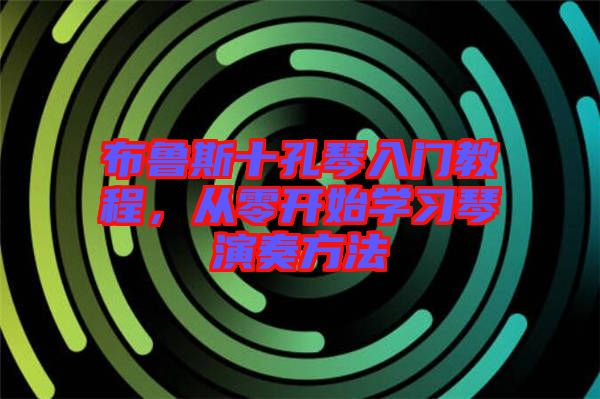 布魯斯十孔琴入門教程，從零開(kāi)始學(xué)習(xí)琴演奏方法