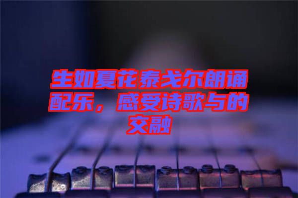 生如夏花泰戈?duì)柪收b配樂(lè)，感受詩(shī)歌與的交融