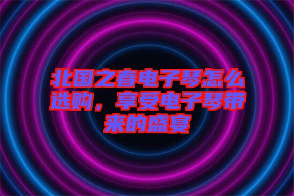 北國之春電子琴怎么選購，享受電子琴帶來的盛宴