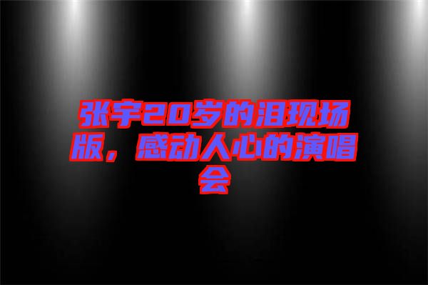 張宇20歲的淚現(xiàn)場(chǎng)版，感動(dòng)人心的演唱會(huì)