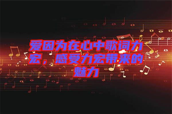 愛(ài)因?yàn)樵谛闹懈柙~力宏，感受力宏帶來(lái)的魅力