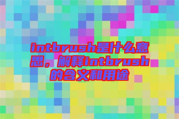 intbrush是什么意思，解釋intbrush的含義和用途