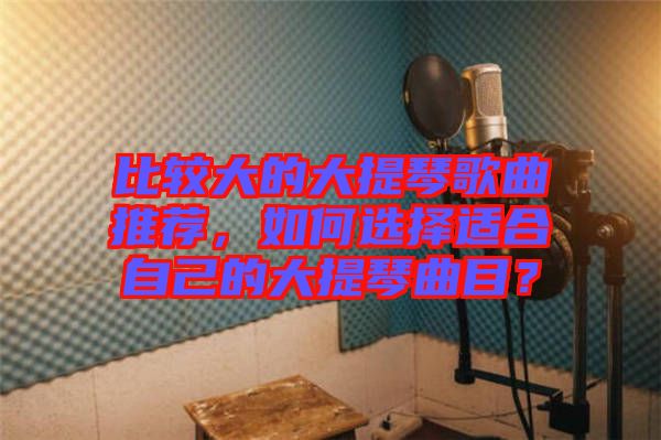 比較大的大提琴歌曲推薦，如何選擇適合自己的大提琴曲目？