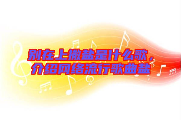 別在上撒鹽是什么歌，介紹網(wǎng)絡(luò)流行歌曲鹽