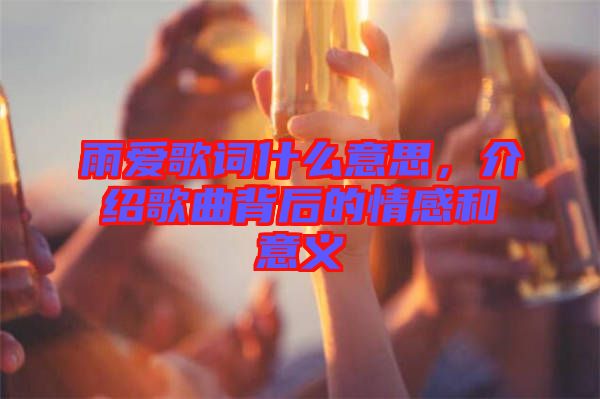 雨愛歌詞什么意思，介紹歌曲背后的情感和意義