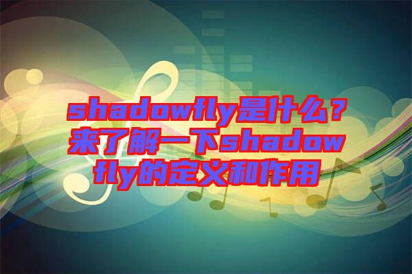 shadowfly是什么？來了解一下shadowfly的定義和作用