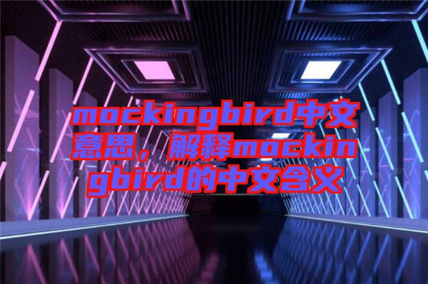 mockingbird中文意思，解釋mockingbird的中文含義