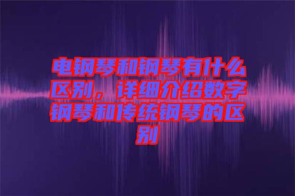 電鋼琴和鋼琴有什么區(qū)別，詳細(xì)介紹數(shù)字鋼琴和傳統(tǒng)鋼琴的區(qū)別