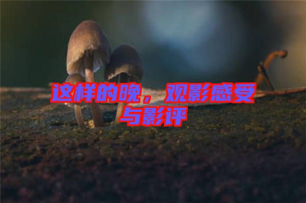 這樣的晚，觀影感受與影評