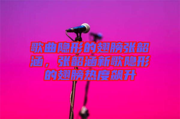 歌曲隱形的翅膀張韶涵，張韶涵新歌隱形的翅膀熱度飆升