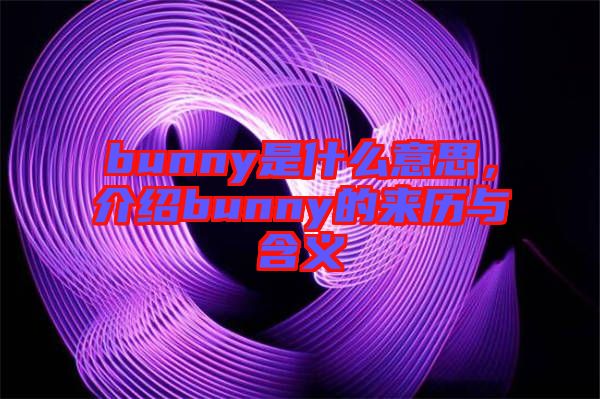 bunny是什么意思，介紹bunny的來(lái)歷與含義