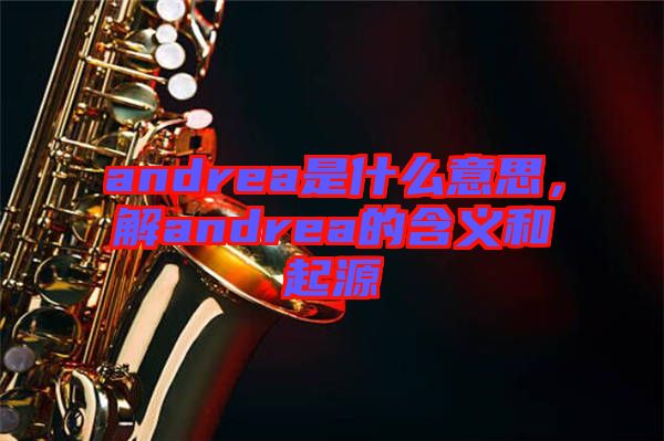 andrea是什么意思，解andrea的含義和起源