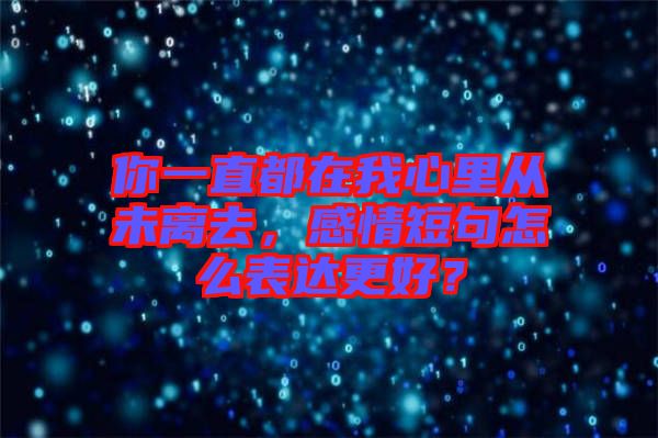 你一直都在我心里從未離去，感情短句怎么表達(dá)更好？