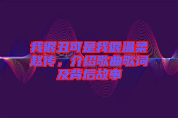 我很丑可是我很溫柔趙傳，介紹歌曲歌詞及背后故事