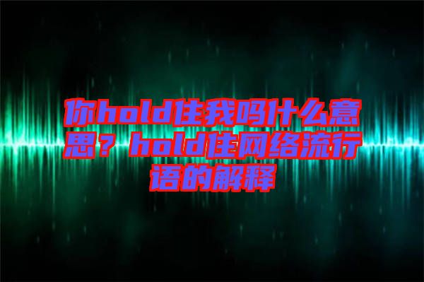 你hold住我嗎什么意思？hold住網(wǎng)絡(luò)流行語(yǔ)的解釋