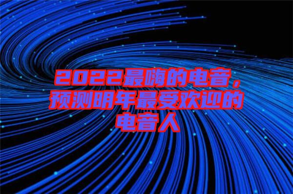 2022最嗨的電音，預(yù)測(cè)明年最受歡迎的電音人