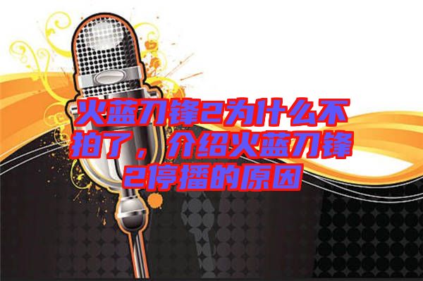 火藍(lán)刀鋒2為什么不拍了，介紹火藍(lán)刀鋒2停播的原因