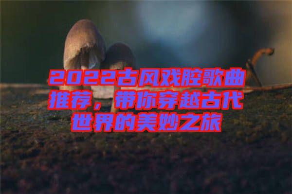 2022古風(fēng)戲腔歌曲推薦，帶你穿越古代世界的美妙之旅