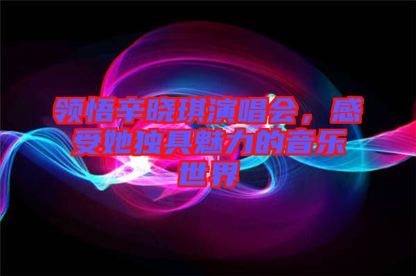 領(lǐng)悟辛?xí)早餮莩獣?huì)，感受她獨(dú)具魅力的音樂(lè)世界