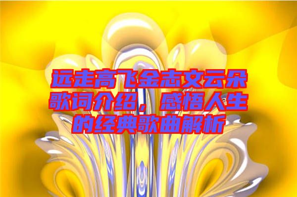 遠(yuǎn)走高飛金志文云朵歌詞介紹，感悟人生的經(jīng)典歌曲解析