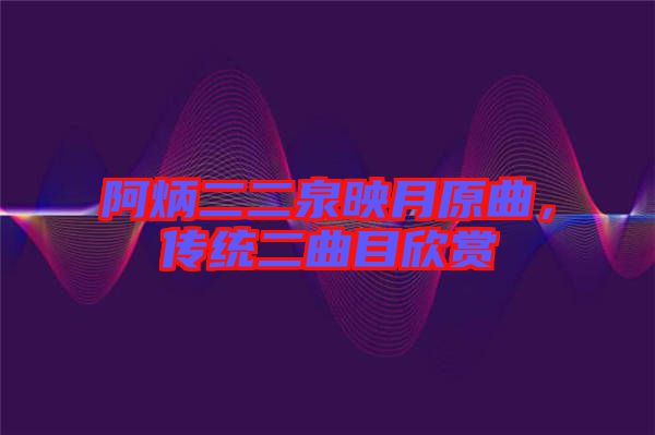 阿炳二二泉映月原曲，傳統(tǒng)二曲目欣賞